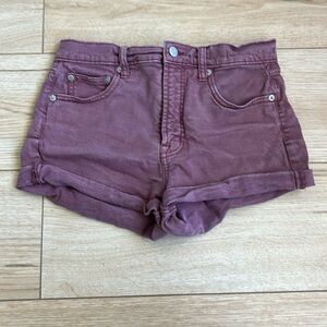 these are high rise jean shorts